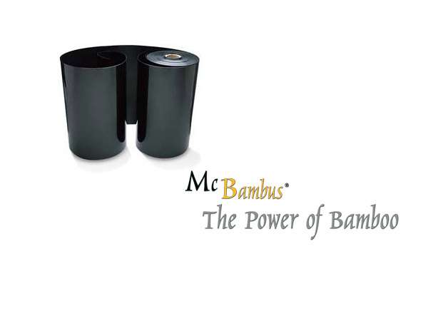 Bambus-Giessen: Rasenkante aus 2 mm starker HDPE Folie - Ort: Giessen
